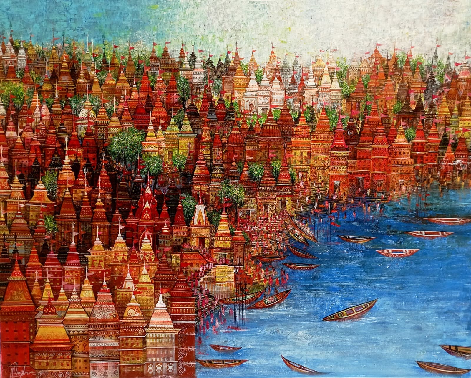 Midnight Ragas on the River by M Singh