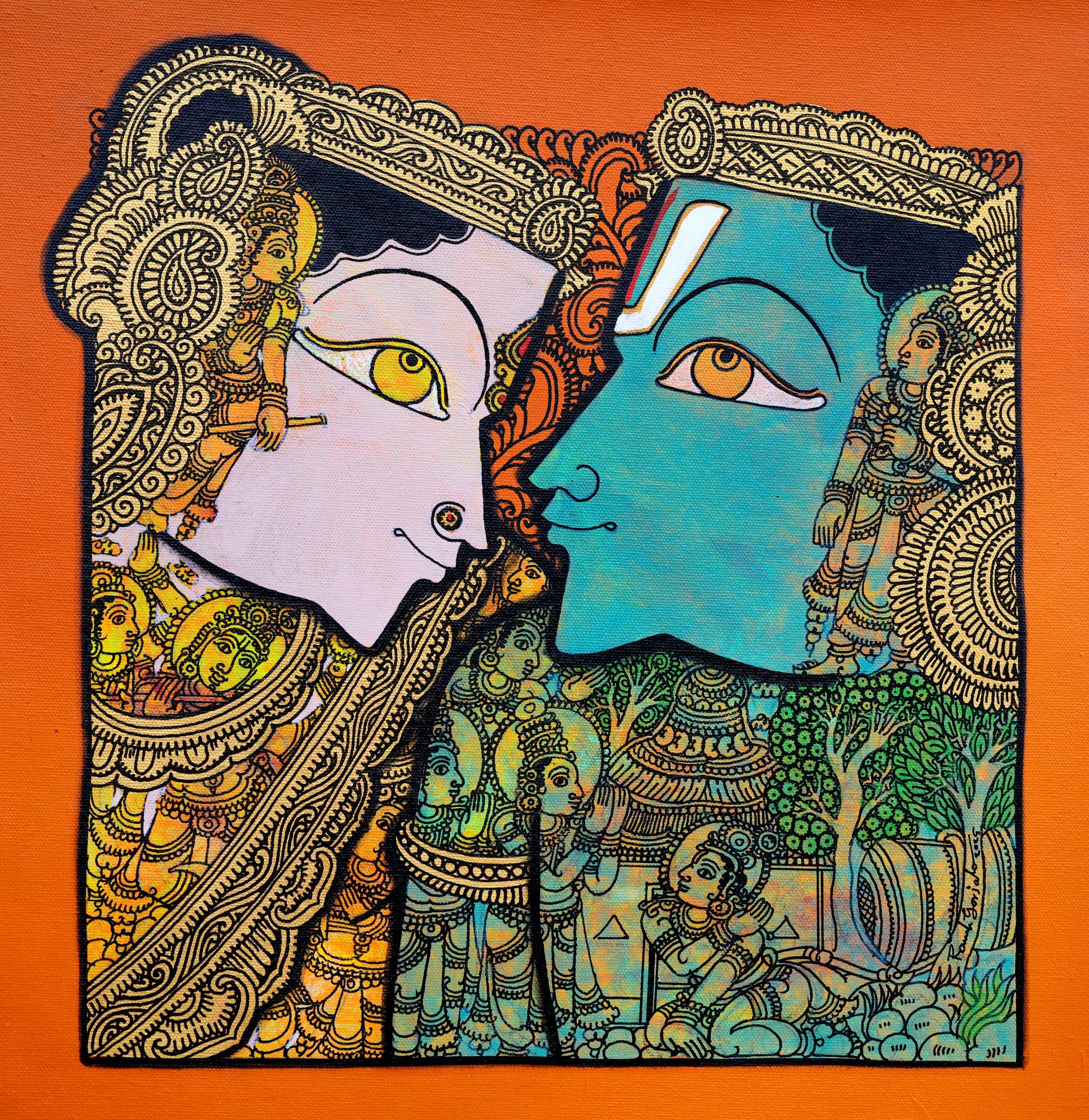 Vishnu with Lakshmi by Ramesh  Gorjala 