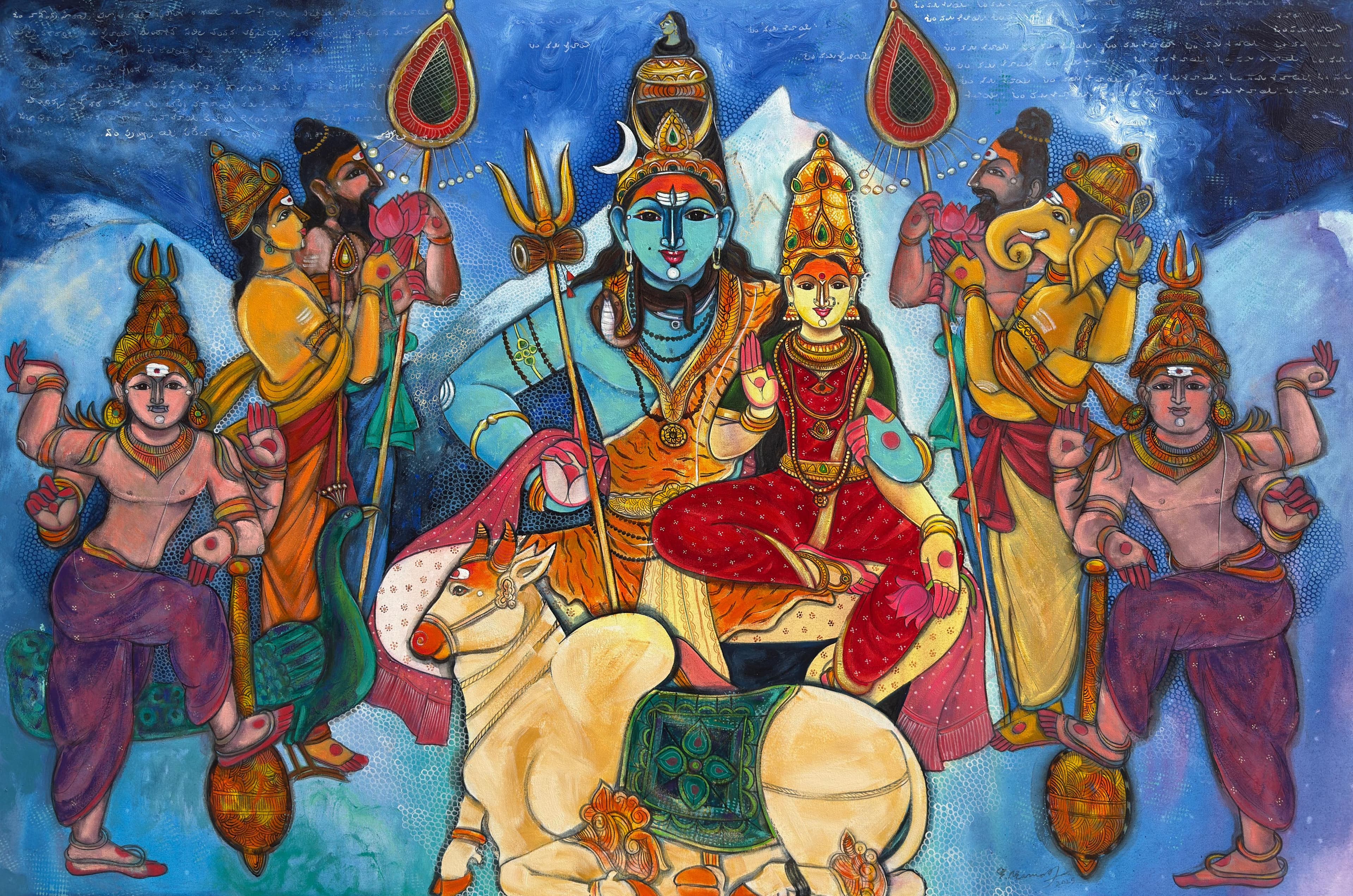 Shiva and Parvathi of the Sacred Hills by by Pramod Reddy