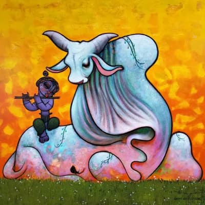 Melody of the Eternal Cowherd by Ramesh Gujar