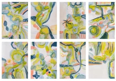 Salmon and Sand (Set of 8 works) by null