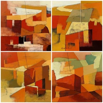 The Pulse of Earth and Sky (set of 4) by Kandan  G