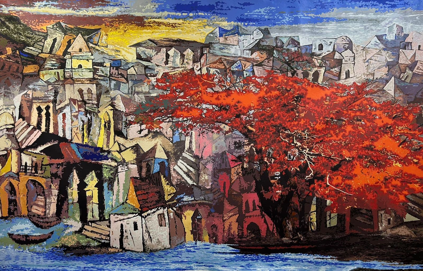 Where Time Meets Crimson Leaves by Fawad Tamkanat