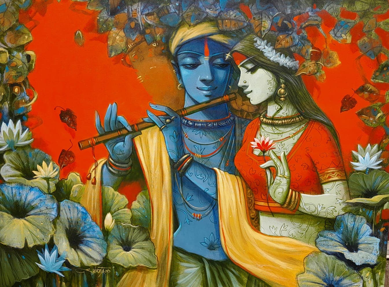 She Leaned Into the Music by Subrata  Das 