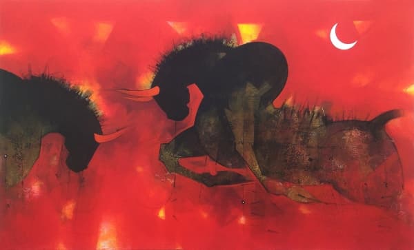 Bulls with the Moon by Amol Pawar 