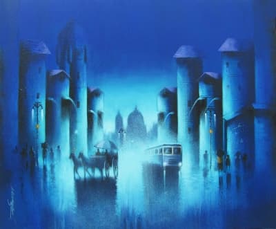 Blue Night by Somnath  Bothe