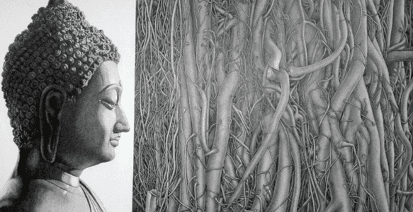 Black and White Buddha Art: The Elegance of Simplicity