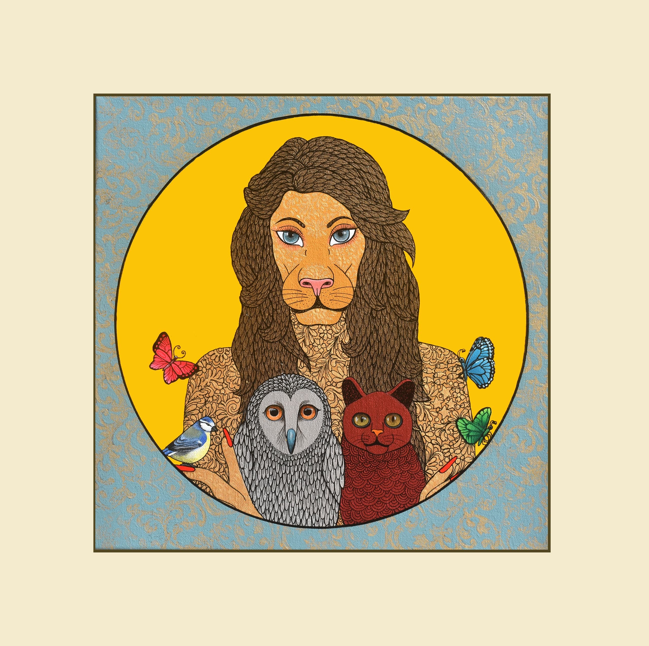 Mother with her Little Ones by Bandana Kumari