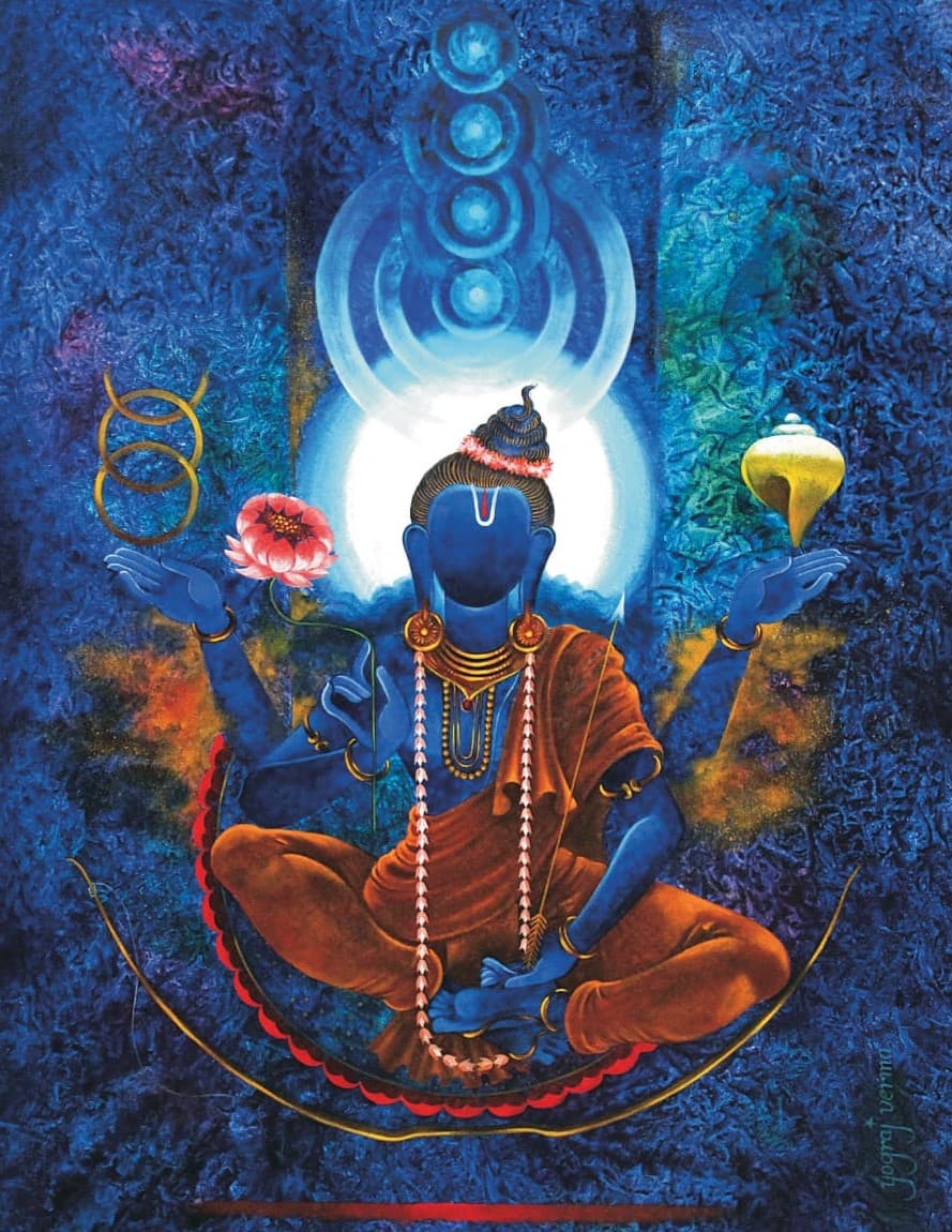 Lord Rama in the Divine Form of Vishnu — Yograj Verma