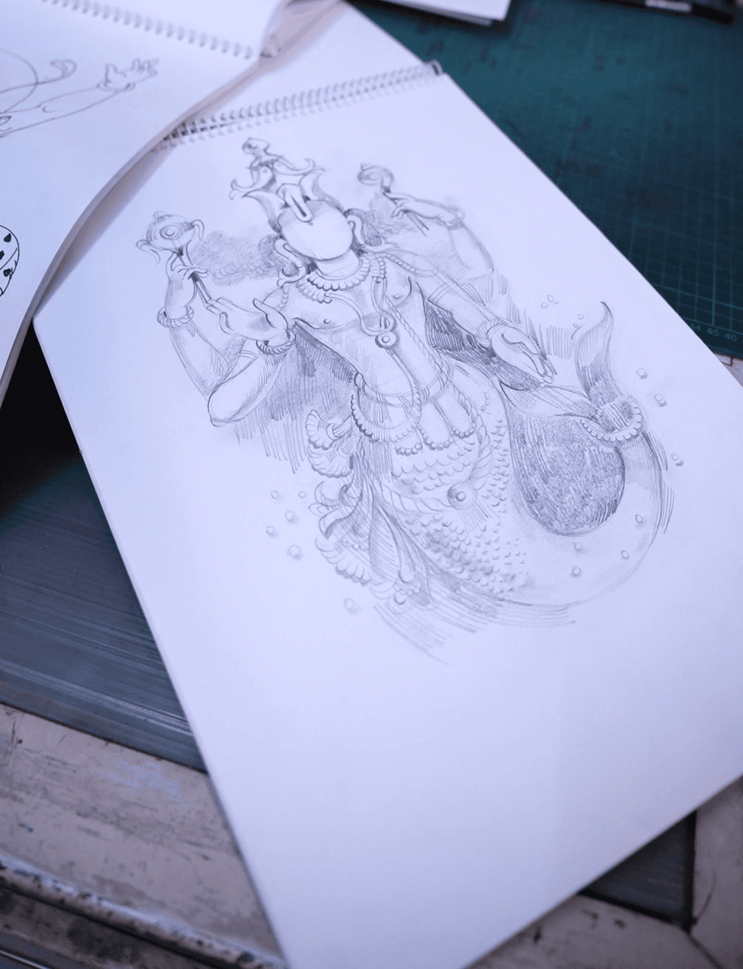 Ink stage — line work finalized