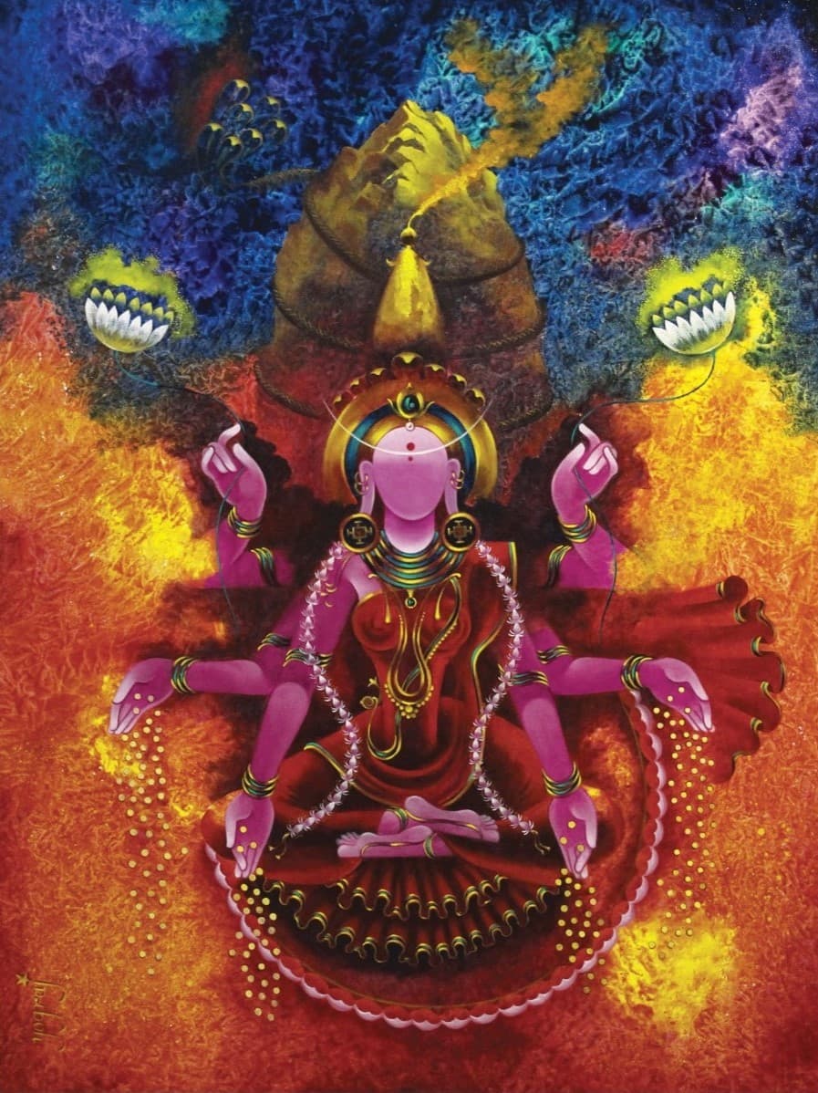 Goddess Dhanalakshmi-III — Yograj Verma