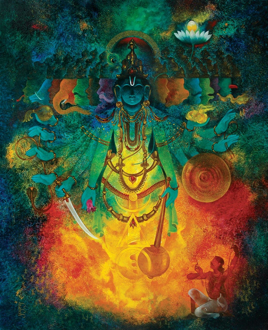 Krishna Virat Swaroop by Yograj Verma