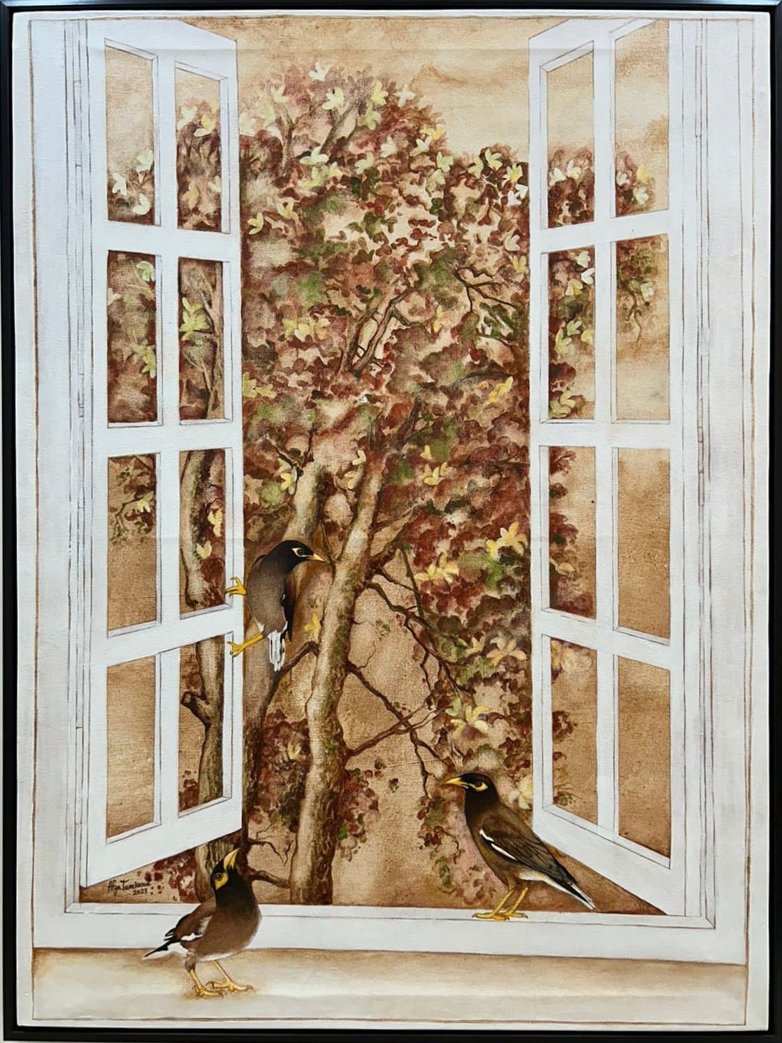 Beyond the Wooden Frame by Afza Tamkanat