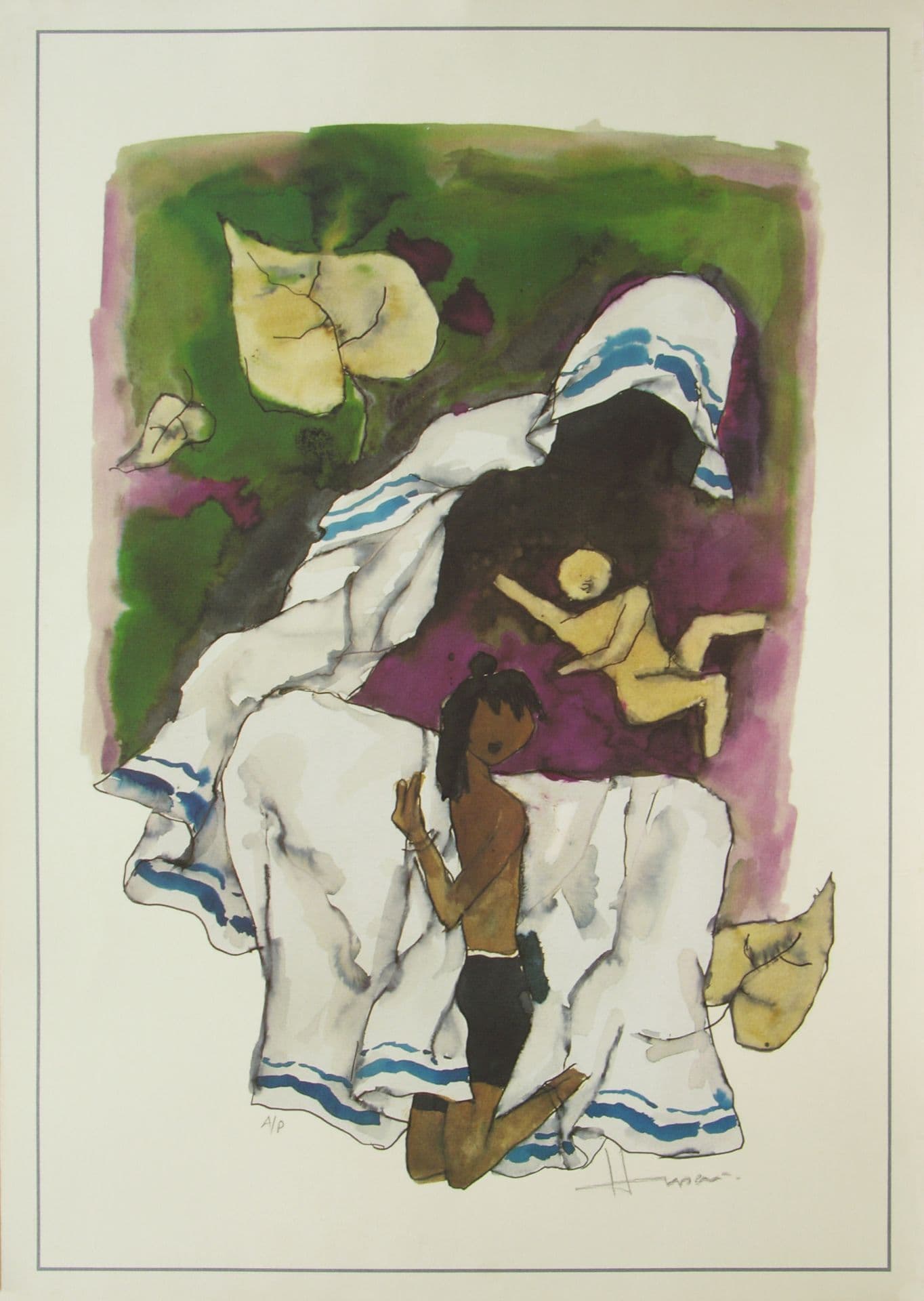 Mother - III by M.F. Husain