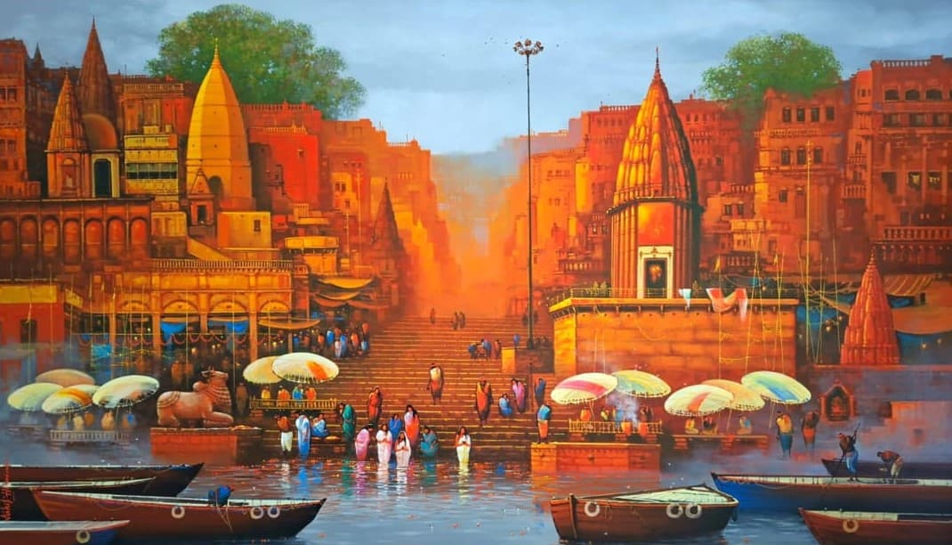 Banaras Held in Golden Light by Ashif Hossain