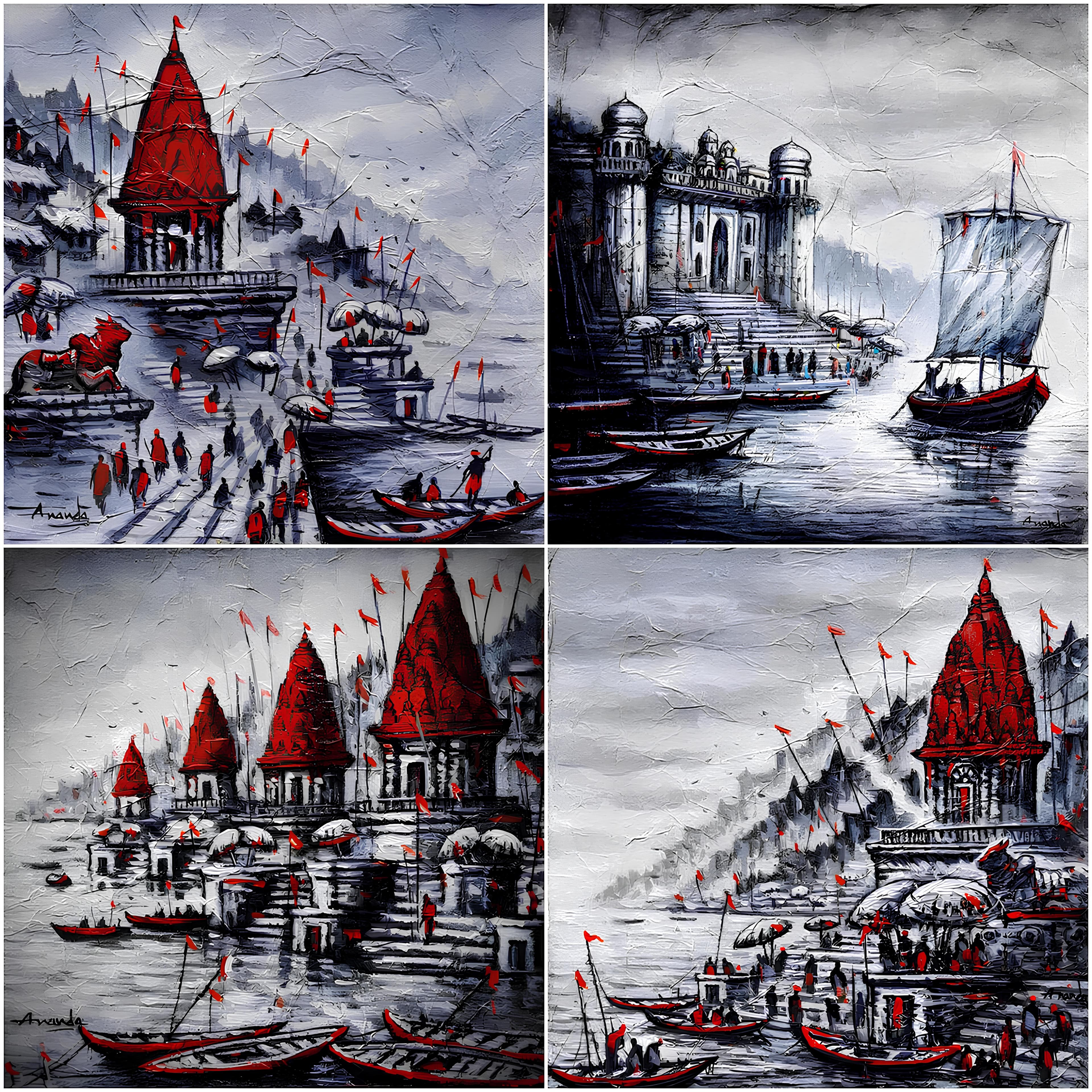 Echoes of Moksha (Set of 4) by Ananda Das