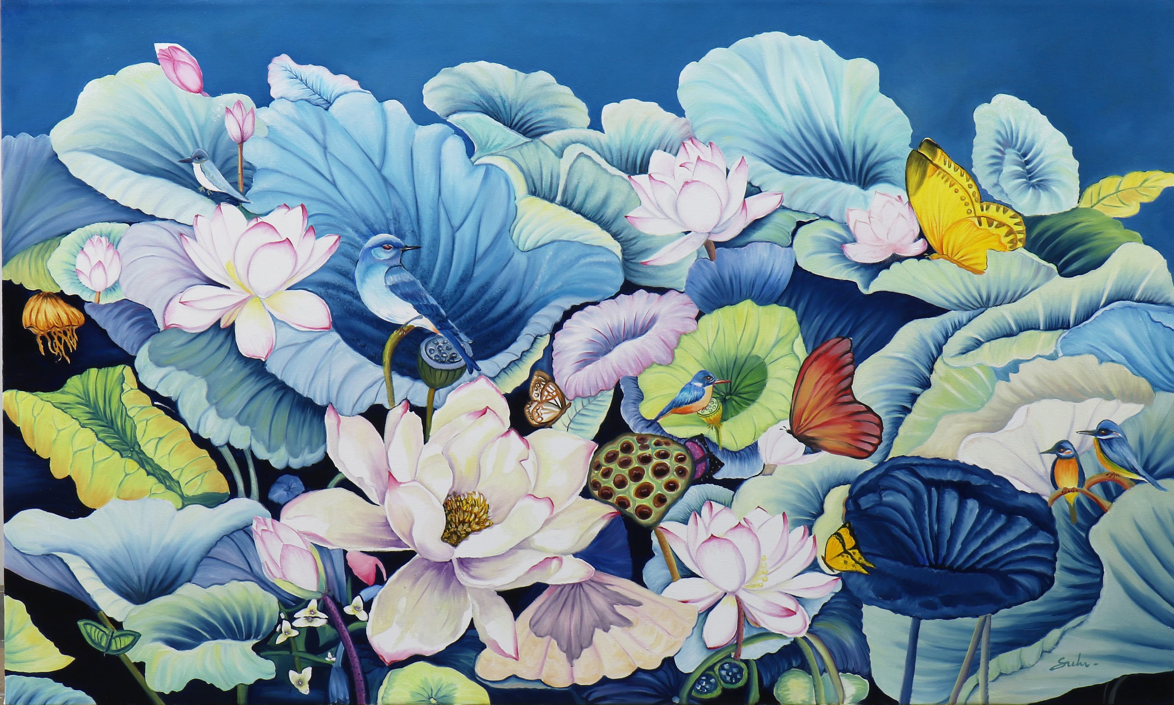 A Chorus Among the Lotus Leaves by Sulakshana Dharmadhikari