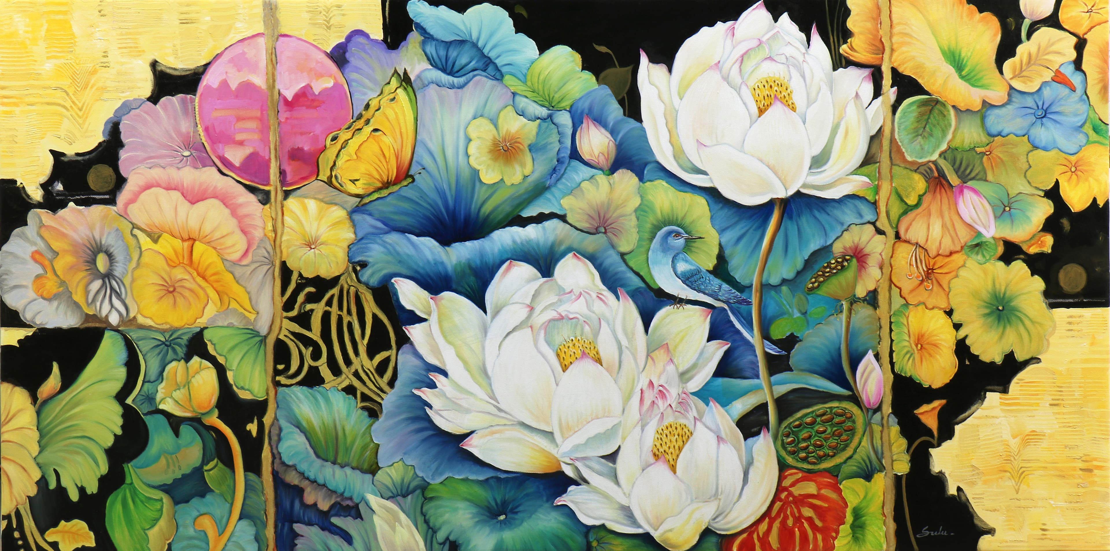 The Garden Glows at Dusk by Sulakshana Dharmadhikari
