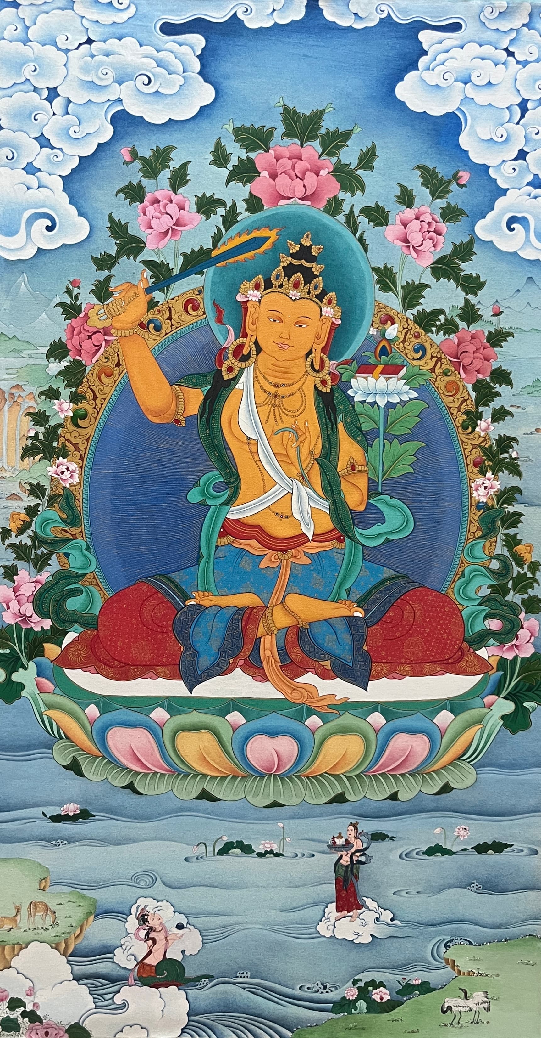 Manjushri Thangka by Aditi Agarwal