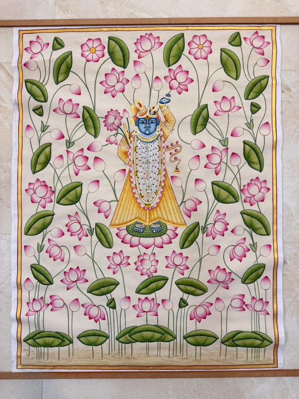 Shreenathji Among Lotus Blooms by Kuldeepak Soni