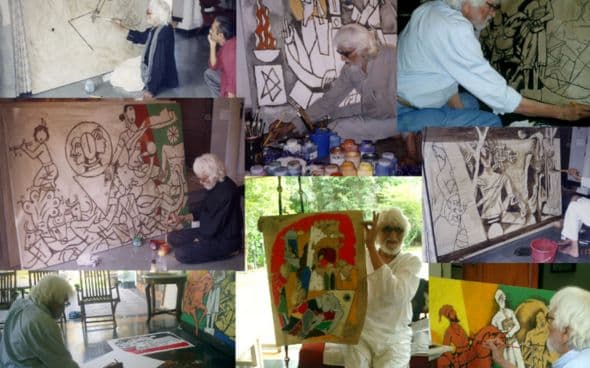 Photo essay titled "Husain's Creative Vision"