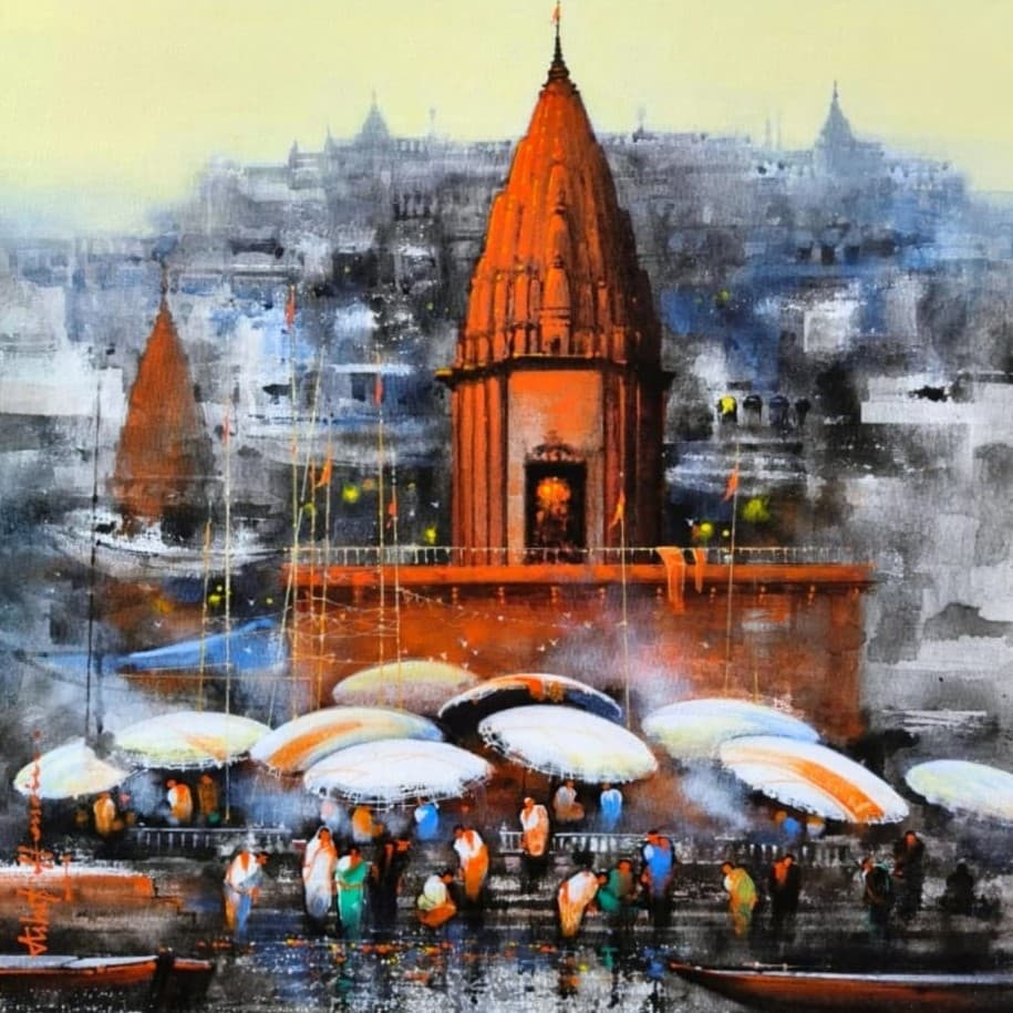 Where the Banaras Ghats Remember - IV by Ashif Hossain