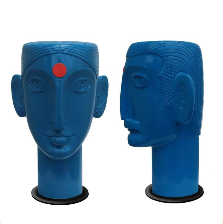 Telangana Couple in Blue